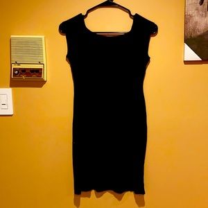 A basic black dress